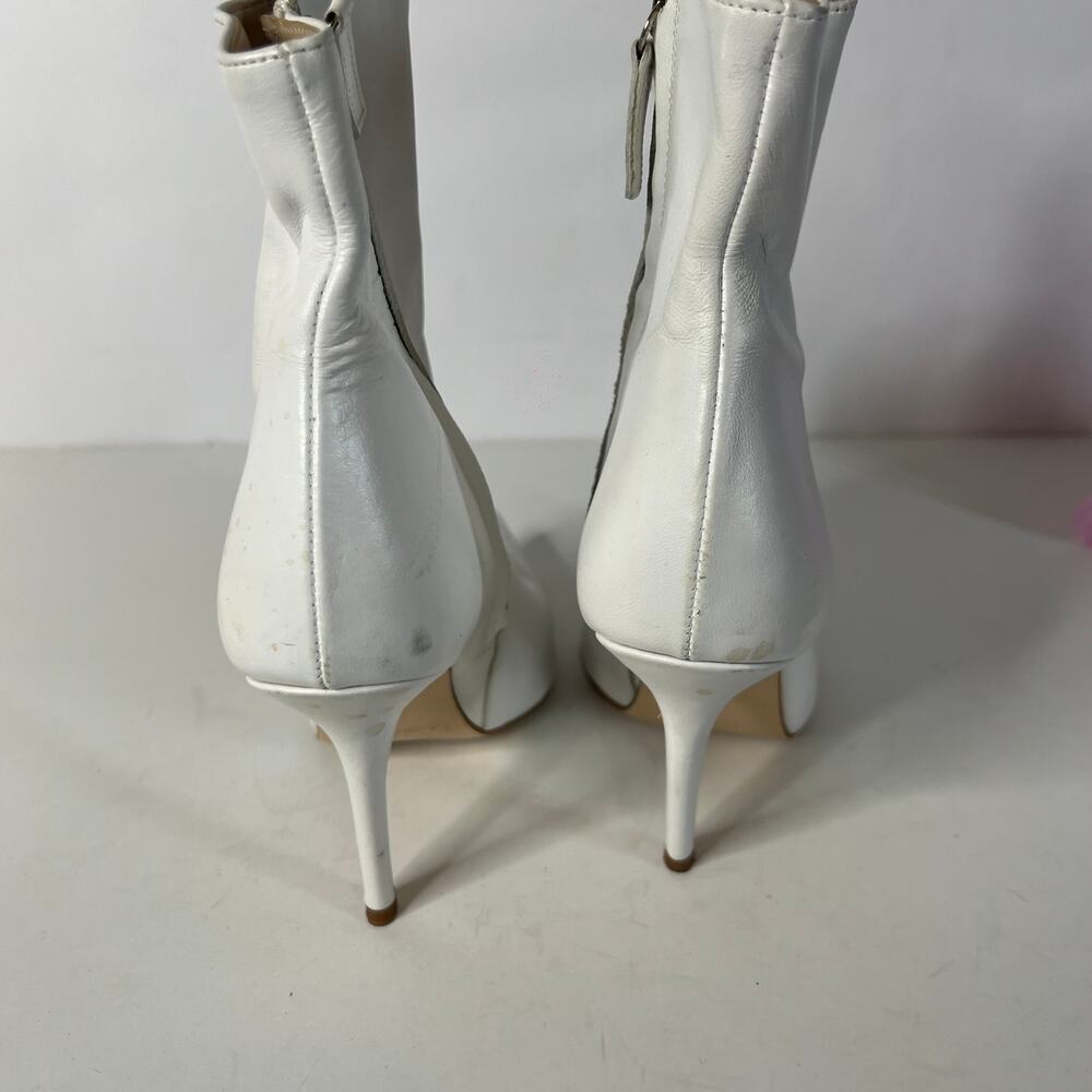 ZARA White Heeled Booties Size 37 - Picture 4 of 7